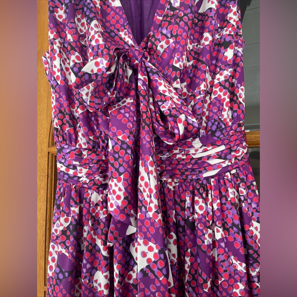 Ramy Brook Purple Geometric Pattern Dress Size Small Rn 141698 - Picture 3 of 7